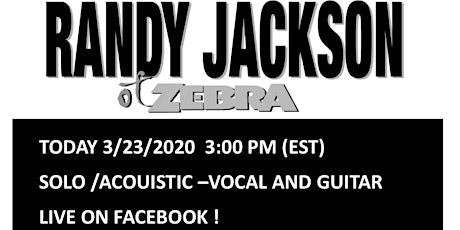 Immagine principale di Randy Jackson live on FACEBOOK  Solo Acoustic 