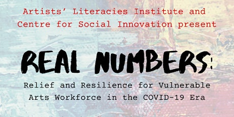 Real Numbers: Relief for Vulnerable Arts Workforce in the COVID-19 Era primary image
