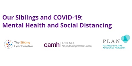 Our Siblings and COVID-19: Mental Health and Social Distancing primary image