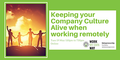 Keeping your Company Culture Alive When Working Remotely - Webinar primary image