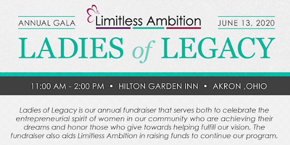 Ladies Of Legacy Fundraising Gala 2020 Tickets Sat Jun 13 2020
