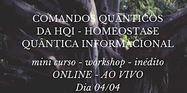 WORKSHOP ONLINE - AO VIVO de HQI - HOMEOSTASE QUÂNTICA INFORMACIONAL