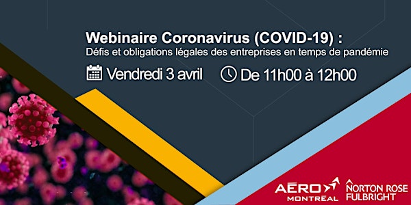 Webinaire : Coronavirus (COVID-19) : Défis et obligations légales