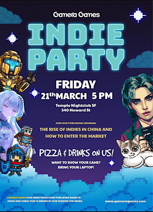 Gamera Games Indie Party @ GDC primary image