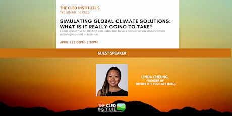 Imagem principal do evento Simulating Global Climate Solutions: What Is It Really Going To Take?