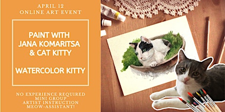 Online Art Event "Watercolor Kitty" with Cat Kitty primary image