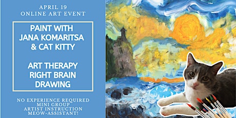 Online Art Event "Art Therapy. Right Brain Drawing" with Cat Kitty primary image