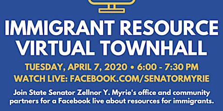 Senator Myrie's Virtual Immigrant Resource Townhall on Facebook Live primary image