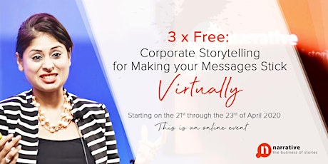 Virtual Corporate Storytelling: Free : 3 days, 30 mins per day ( SOLD OUT )  primary image
