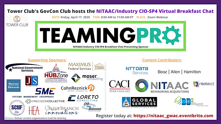 NITAAC/Industry CIO-SP4 Virtual Breakfast Chat hosted by GovCon Club image