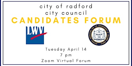 City of Radford City Council Candidate Forum primary image