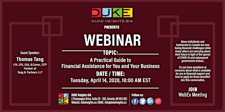 Webinar: A Practical Guide to Financial Assistance for You & Your Business primary image