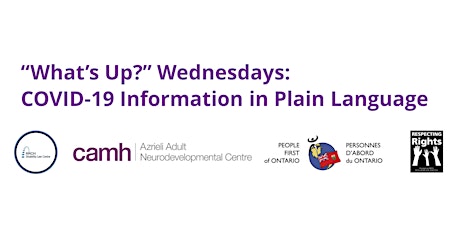 “What’s Up?” Wednesdays: COVID-19 Information in Plain Language primary image