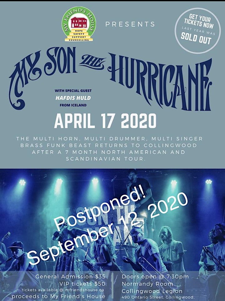 My Son The Hurricane Tickets Sat 12 Sep 2020 At 7 30 Pm Eventbrite