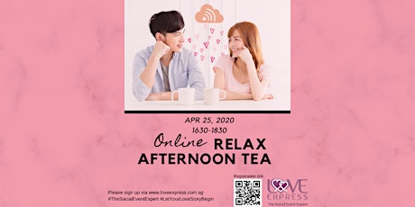 25 APR: ONLINE RELAX AFTERNOON TEA PARTY primary image