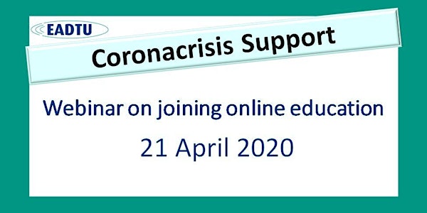 Webinar on Online Education: Coronacrisis support