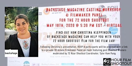 Casting and Filmmaking Workshop by the Film Lab and Backstage Magazine primary image