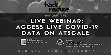 Live Webinar: Access Live COVID-19 Data on AtScale (4/24) 