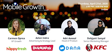 Imagen principal de Mobile Growth Online with DANA Indonesia, Bukalapak, HappyFresh & KFC