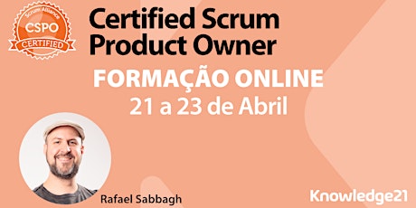 Imagem principal de Certified Scrum Product Owner (Online, Lisboa - 21, 22 e  23 de abril)