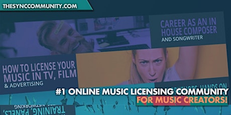 Imagen principal de Online Music Licensing Sync Community and Training  for Music Creators