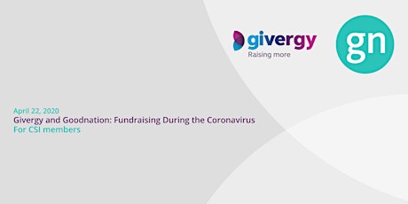 Givergy and Goodnation: Fundraising During the Coronavirus primary image