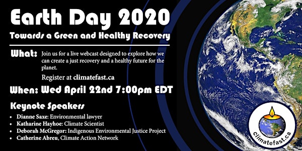 EarthDay 2020: Towards a Green and Healthy Recovery