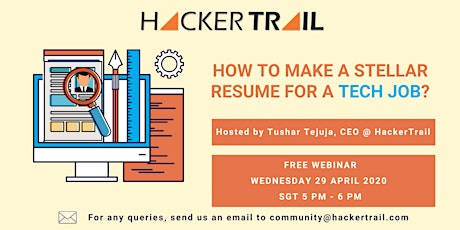 [FREE WEBINAR] How to build a stellar resume for tech jobs? primary image