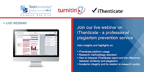 Join our live webinar on iThenticate - a plagiarism prevention service primary image