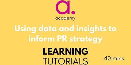 Using data and insights to inform PR strategy primary image