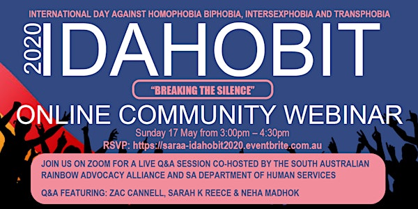 IDAHOBIT 2020: South Australian community event