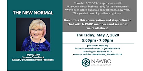 NAWBO Southern Nevada - THE NEW NORMAL   Virtual Happy Hour primary image