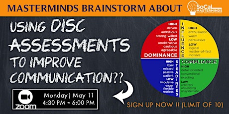 MasterMinds Brainstorm Using DISC Assessments to Improve Communication primary image