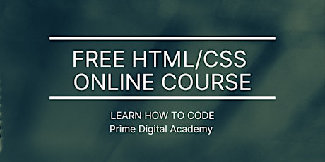 Primaire afbeelding van Free Online Workshop: Learn HTML and CSS - Minneapolis