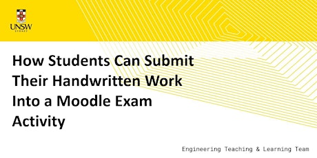 Imagen principal de How Students Can Submit Their Handwritten Work Into a Moodle Exam Activity