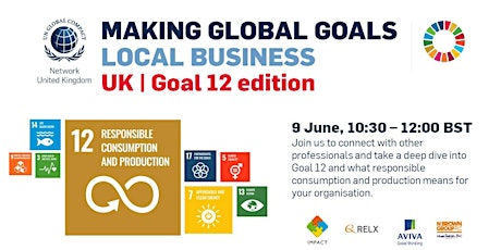 Making Global Goals Local Business: Goal 12 edition primary image