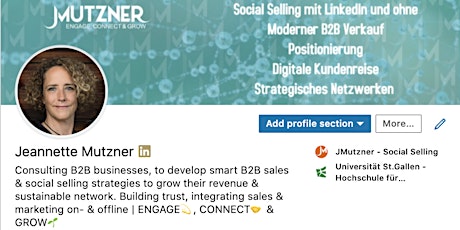 Hauptbild für Webinar: Das persönliche LinkedIn Profil – Funktionen & Möglichkeiten