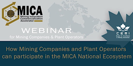 Webinar - How Mining Companies and Plant Operators  in Canada can join MICA primary image